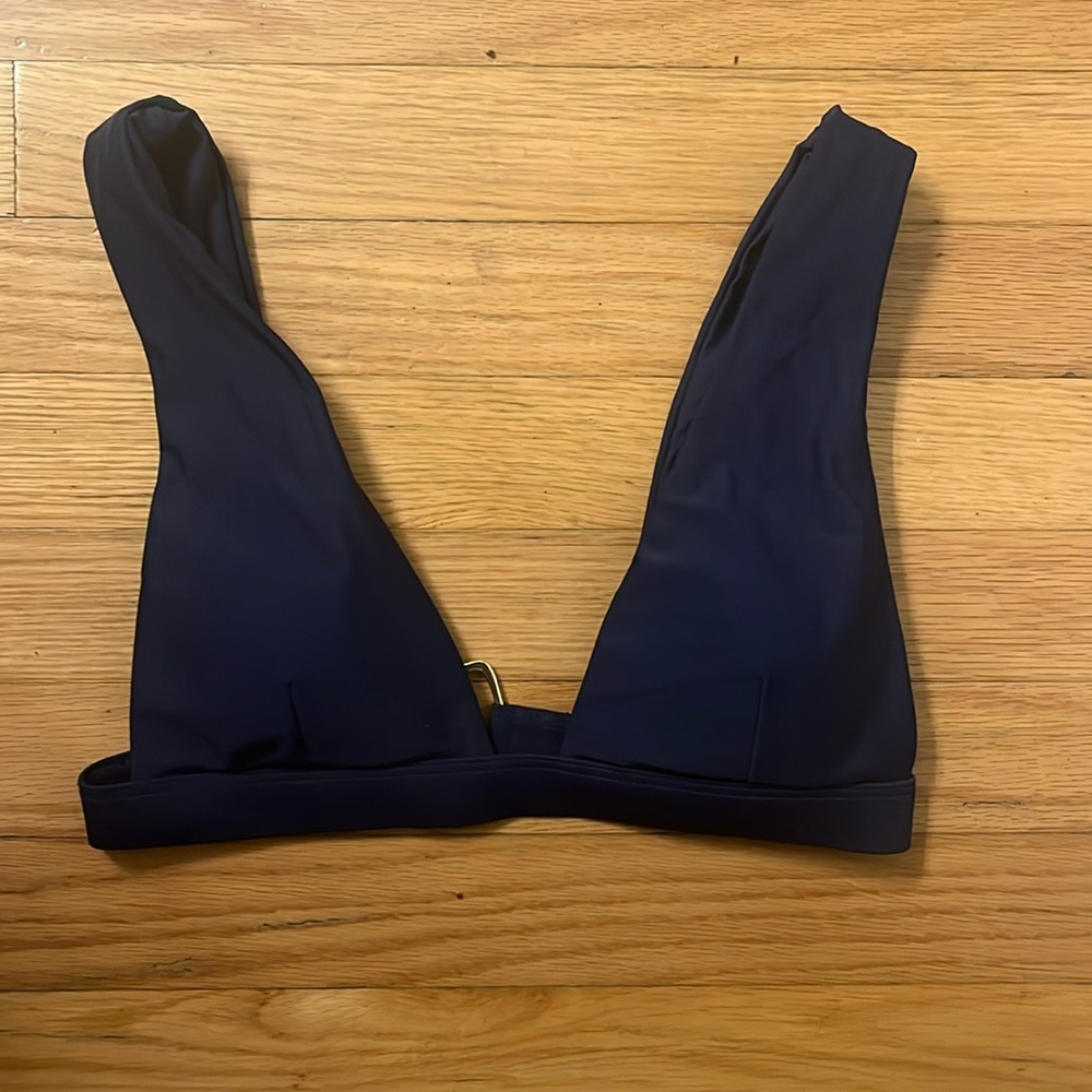 Summersalt Plunge Bikini Top Navy 2 - XS